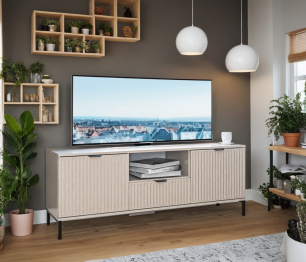 Тумба под телевизор Турин СБ-3572 Кашемир серый/МДФ Кашемир