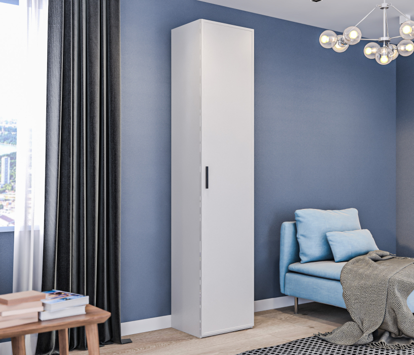 Шкафы распашные, Шкаф-пенал Милан СБ-3255 Серый