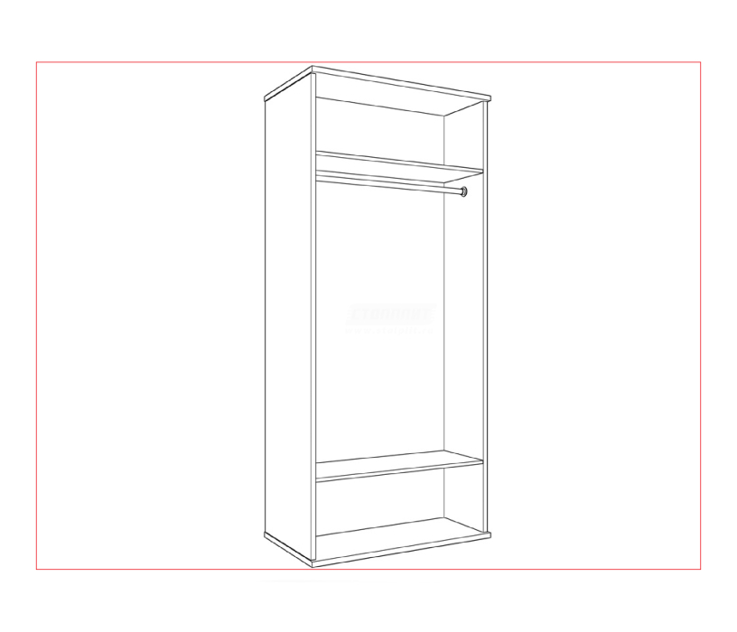Шкафы распашные, ПАРМА НЕО Cпальня шкаф 2-х дверный (корпус)