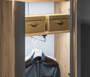 Шкаф 2 дверный Сидней СБ-2588 Дуб дикий/Диамант серый