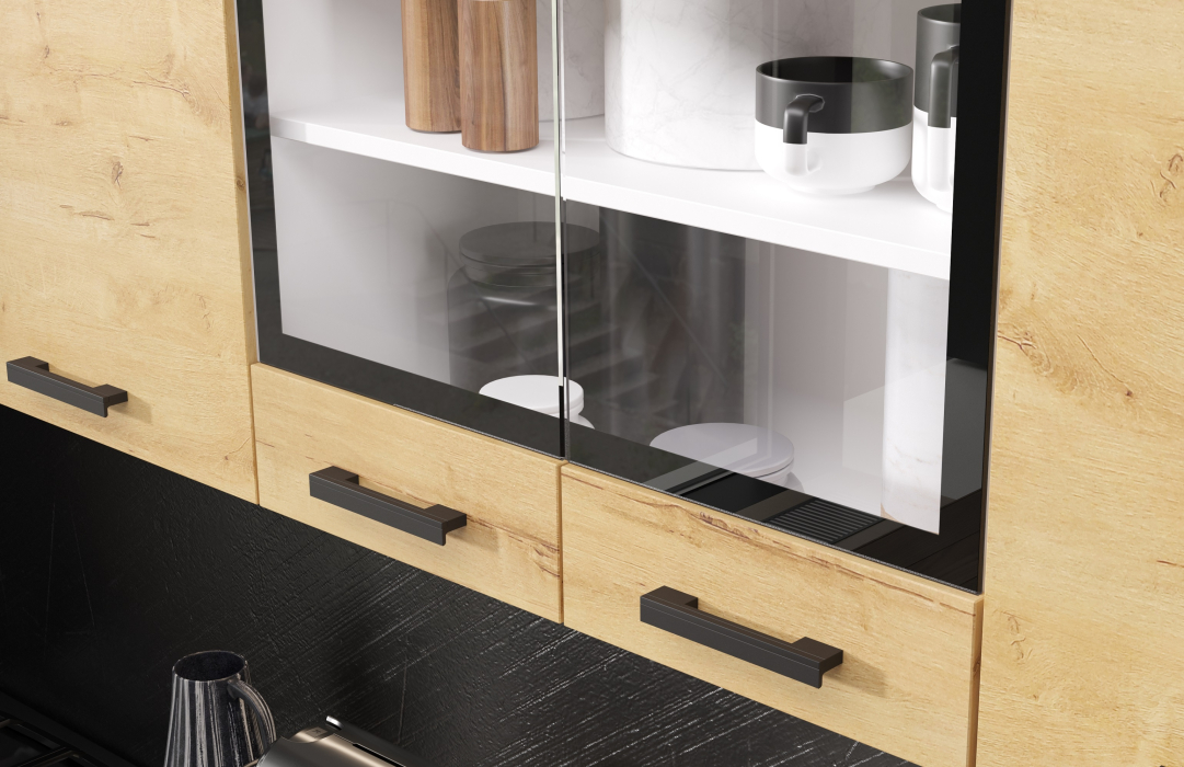 Кухонные гарнитуры, Кухня Хозяюшка 1,5 м Дуб вотан ЛДСП