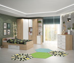 Мебель для детской комнаты Мика (дуб сонома/белый) от Столплит