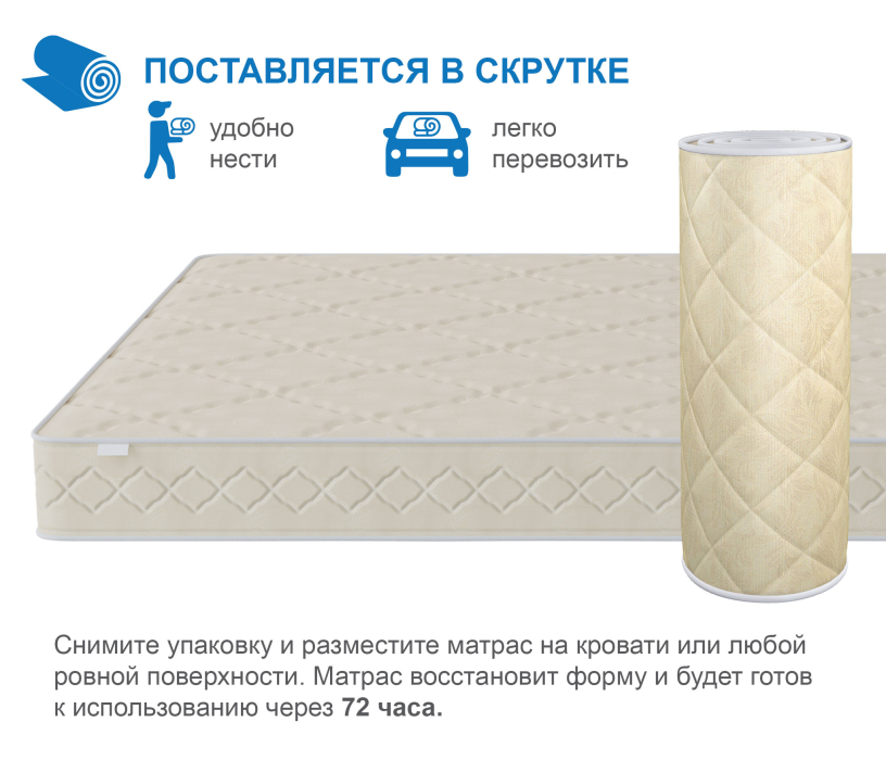 1600 x 2000, Матрас Классик-Орландо в скрутке 1600х2000