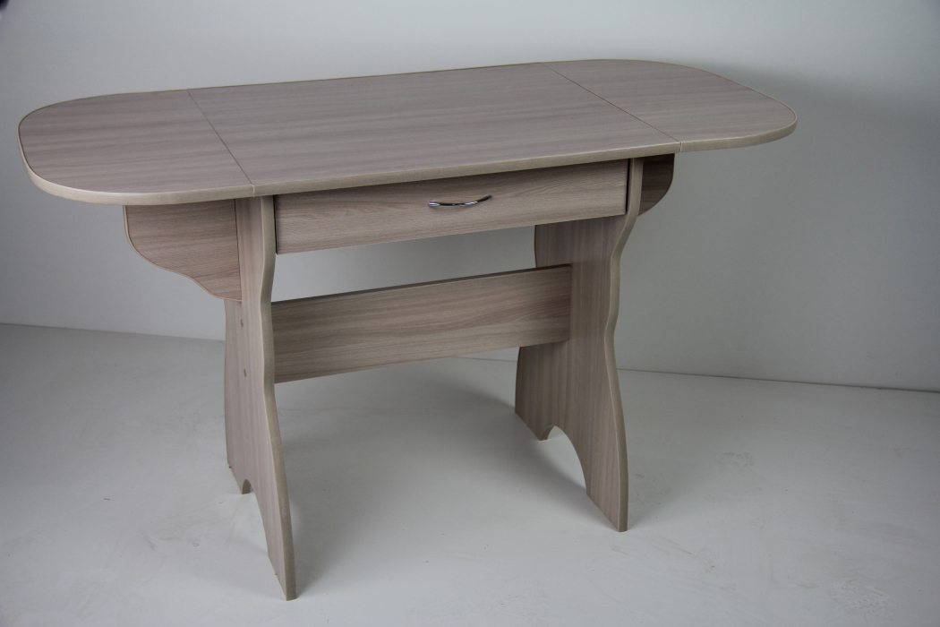 Обеденные столы, Стол уши-ящик ЛДСП ясень шимо светлый