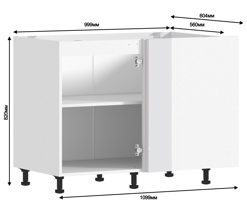 Корпус, Регина корпус для стола приставного 1 дв 100х82 см