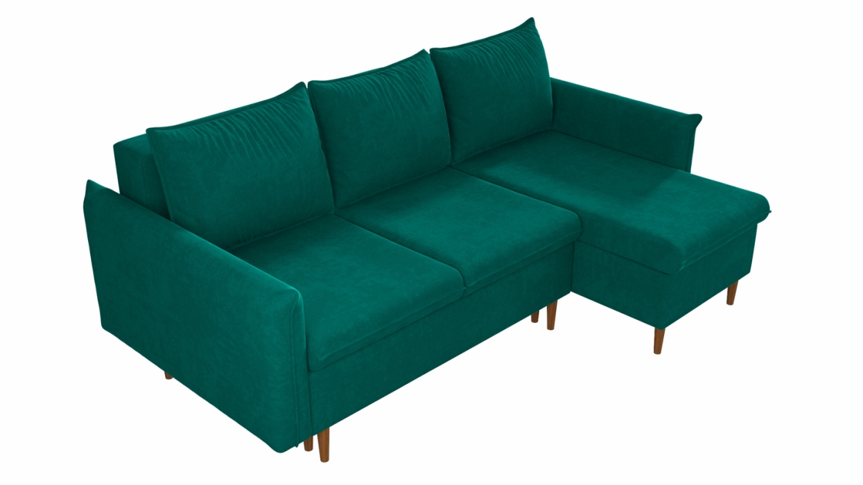 Диваны угловые в гостиную, Угловой диван АМиКо 2, велюр