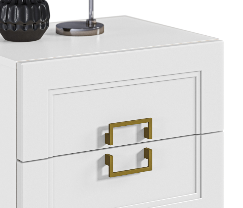 Прикроватные тумбы, Тумба Ассоль СБ-3436 Белый/МДФ Белый