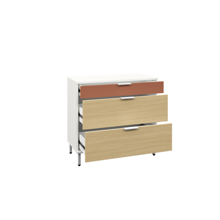 Детские комоды, Комод Марвэл 16.234.03, белый, плэйн, безмолвная пустыня