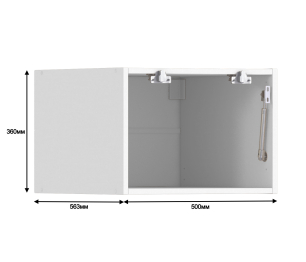 Регина корпус для шкафа навесного 1 дв 50х36 см