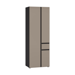 Шкаф комбинированный Сидней 13.18, антрацит, веллюто капучино