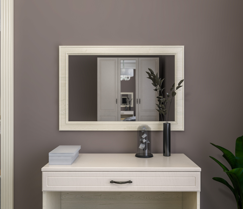 Зеркала в спальню, Зеркало Гранд / Ливерпуль СБ-3528 МДФ Классика Светлый