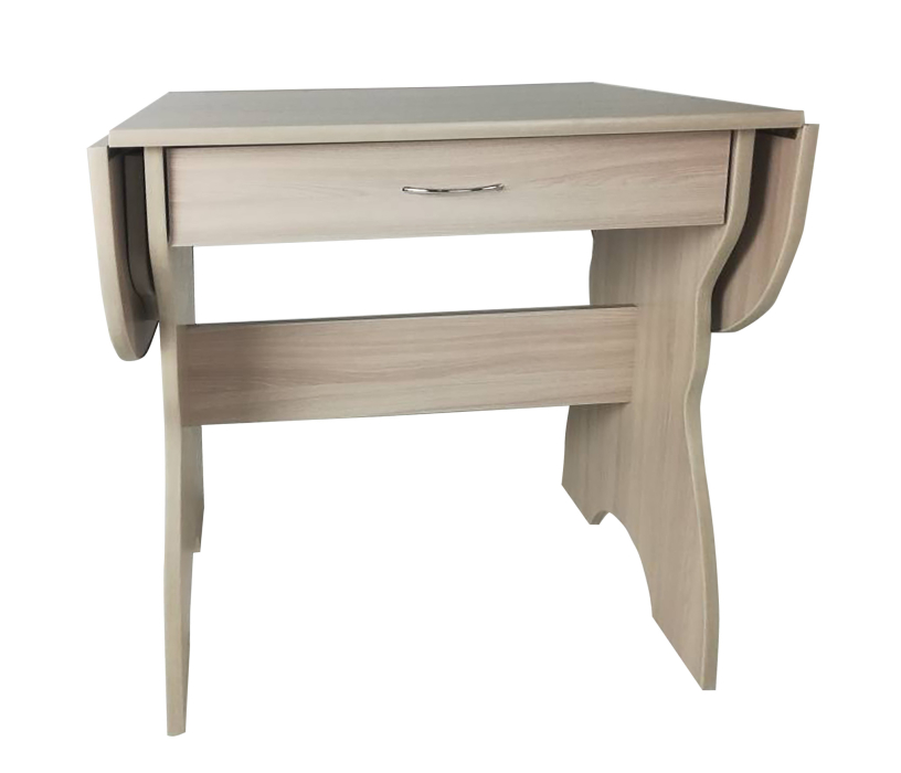 Обеденные столы, Стол уши-ящик ЛДСП ясень шимо светлый