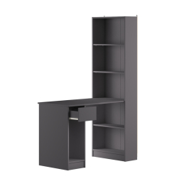 Шкаф комбинированный Лайт 10.01, темно-серый